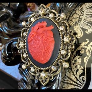 Anatomical Heart Cameo Necklace